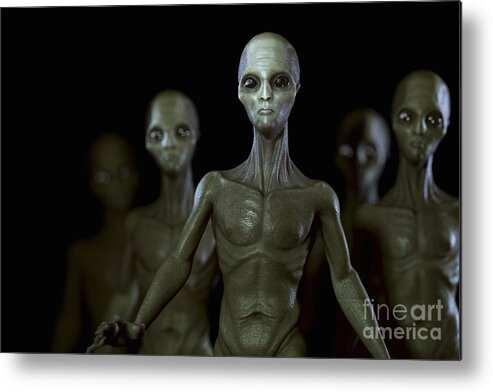Alien Metal Print featuring the photograph Extraterrestrial Life #1 by Science Picture Co