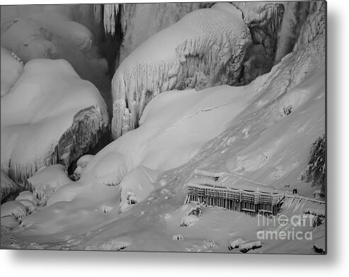 American Metal Print featuring the photograph Falls in Winter #1 by JT Lewis