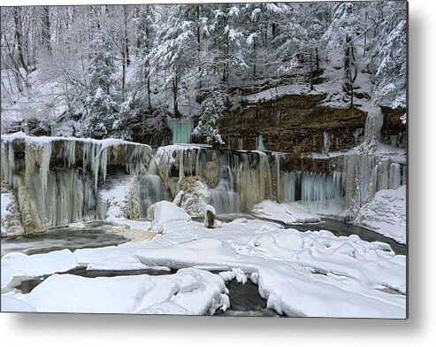 Great Falls Metal Print featuring the photograph Frozen In Time #2 by Daniel Behm