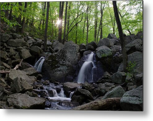 Landscape Metal Print featuring the photograph Hacklebarney Waterfall by GeeLeesa Productions