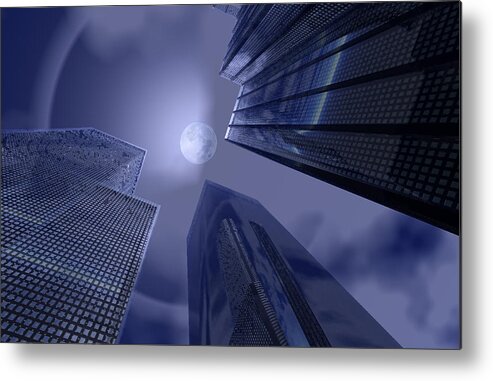  Metal Print featuring the digital art Halo on Tower 202 #1 by Andrew Selby