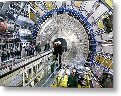 Insertable B-layer Metal Print featuring the photograph Ibl Subdetector For Atlas At Cern #1 by Cern