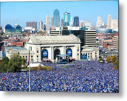Event Metal Print featuring the photograph Kansas City Royals World Series Celebration 2015 #1 by TriggerPhoto