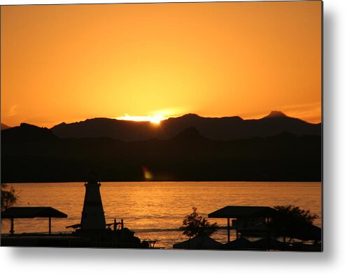 Lake Metal Print featuring the photograph Lake sunset #2 by David S Reynolds