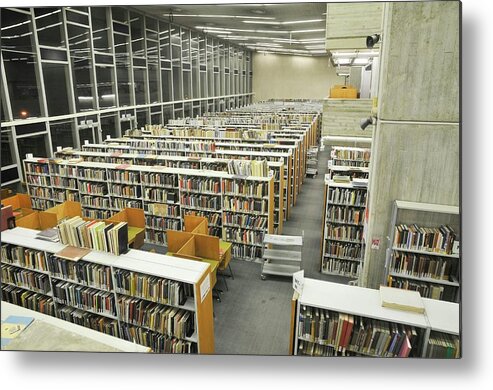 Book Metal Print featuring the photograph Library Interior #1 by Photostock-israel