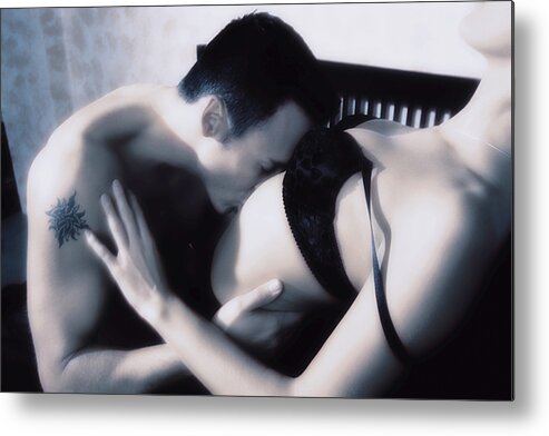 Heterosexual Couple Metal Print featuring the photograph Lovers #1 by Image Source