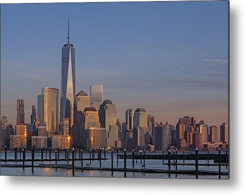 World Trade Center Metal Print featuring the photograph Lower Manhattan Skyline by Susan Candelario