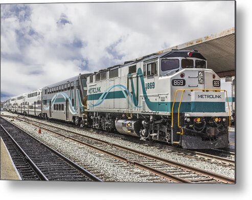 Los Angeles Metal Print featuring the digital art Metrolink #1 by Photographic Art by Russel Ray Photos