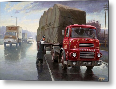 Lorry Metal Print featuring the painting Ministry check. by Mike Jeffries