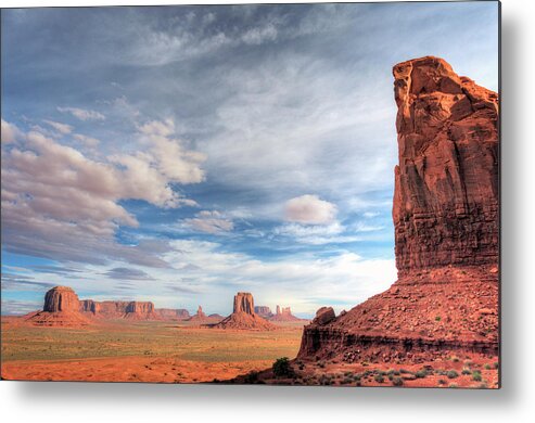 Tranquility Metal Print featuring the photograph Monument Valley #1 by Michele Falzone