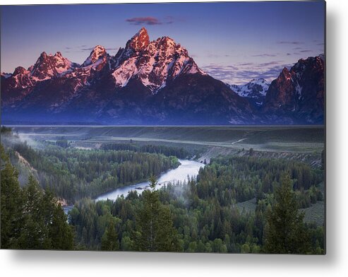 Grand Teton Metal Print featuring the photograph Morning Glow by Andrew Soundarajan