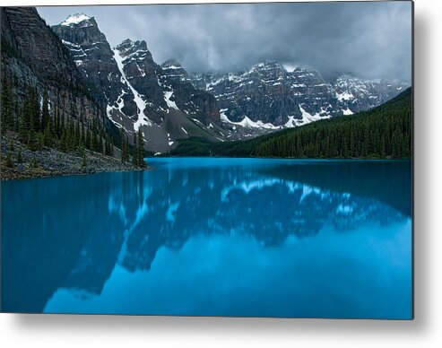 Mountains Metal Print featuring the photograph Morning Moraine by Darren Bradley