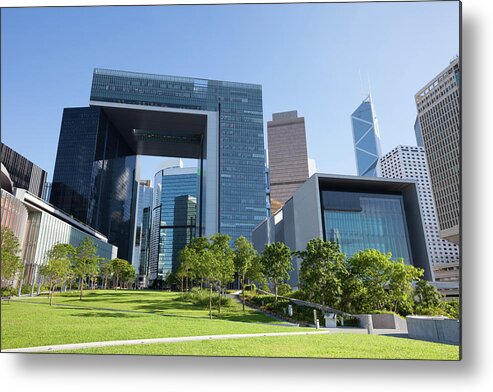 Chinese Culture Metal Print featuring the photograph New Central Government Complex #1 by Winhorse