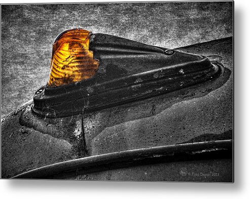 Truck Metal Print featuring the photograph Nobody's Truck Running Light #1 by Fred Denner