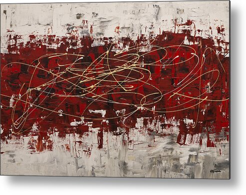 Abstract Art Metal Print featuring the painting Off Limits #1 by Carmen Guedez