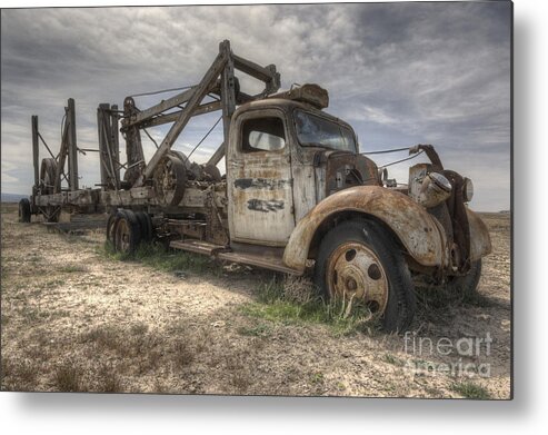 Old Metal Print featuring the photograph Old Truck #1 by Angela Moyer