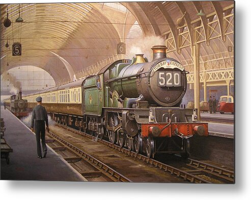 Commission A Painting Metal Print featuring the painting Paddington arrival. by Mike Jeffries