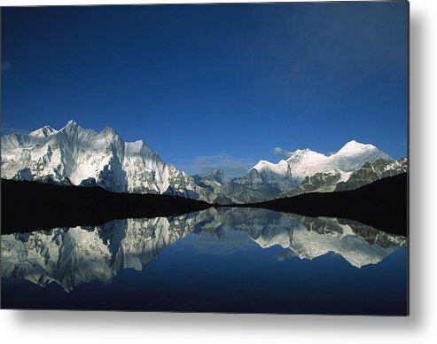 Feb0514 Metal Print featuring the photograph Panorama From Mt Makalu To Everest #1 by Colin Monteath