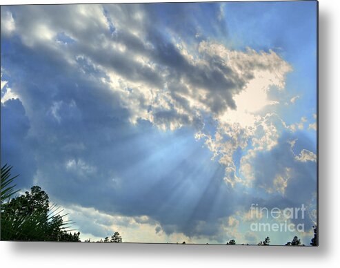 Scenic Metal Print featuring the photograph Rays From Heaven #2 by Kathy Baccari