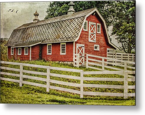 Farm Metal Print featuring the photograph Red Barn by Cathy Kovarik