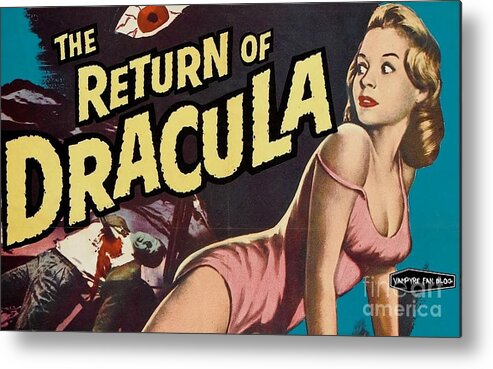 Vintage Metal Print featuring the photograph Return Of Dracula by Action