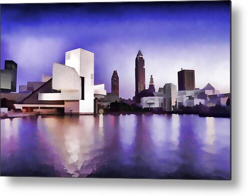 Rock N Roll Metal Print featuring the photograph Rock and Roll Hall of Fame - Cleveland Ohio - 3 #1 by Mark Madere