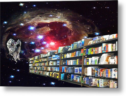 Science Fiction Metal Print featuring the photograph Science Fiction Reading #1 by Larry Mulvehill