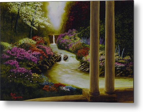 Landscape Metal Print featuring the painting Serenity by Rick Fitzsimons