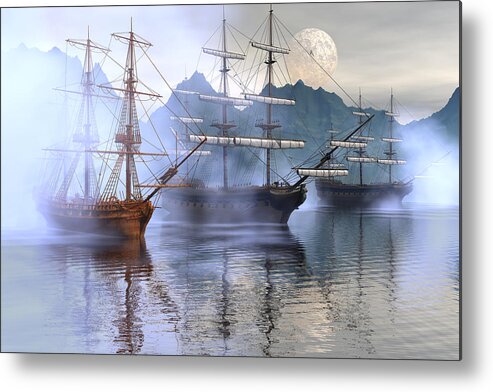 Bryce Metal Print featuring the digital art Shelter harbor #2 by Claude McCoy