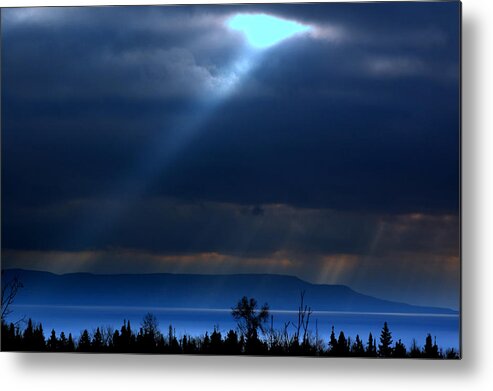 Sleeping Giant Metal Print featuring the photograph Shining A Light Over The Bay #1 by Jeremiah John McBride