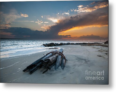 Sullivan's Island Metal Print featuring the photograph Sullivan's Island Sunset #1 by Dale Powell