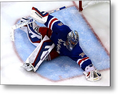 Playoffs Metal Print featuring the photograph Tampa Bay Lightning v New York Rangers - Game Seven #1 by Elsa