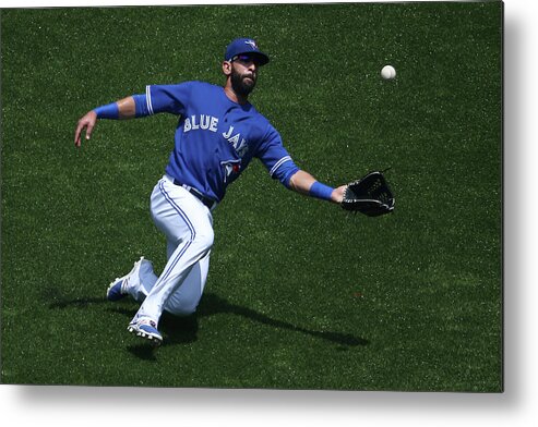 People Metal Print featuring the photograph Tampa Bay Rays V Toronto Blue Jays by Tom Szczerbowski