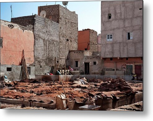 Human Metal Print featuring the photograph Tannery #1 by Jon Wilson