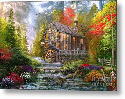 Dominic Davison Metal Print featuring the digital art The Old Wood Mill #1 by Dominic Davison