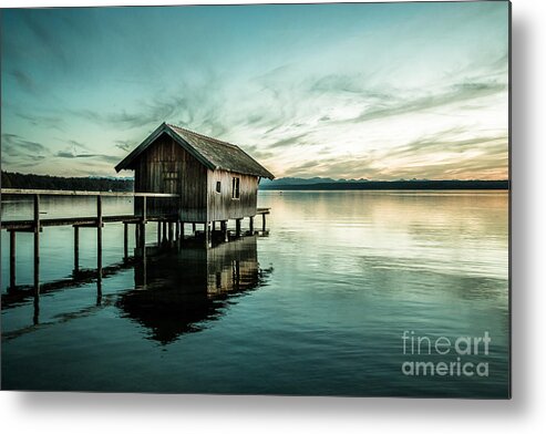 Ammersee Metal Print featuring the photograph The Waterhouse by Hannes Cmarits