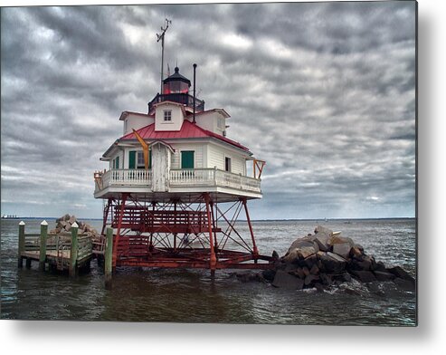 Maryland Metal Print featuring the photograph Thomas Point Lighthouse #2 by Robert Fawcett