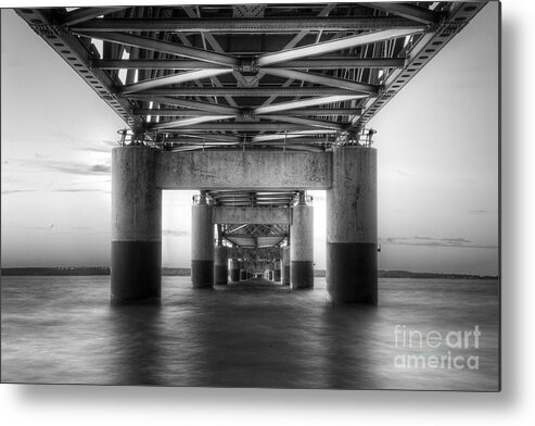 Mackinac Metal Print featuring the photograph Under the Mackinac Bridge #1 by Twenty Two North Photography