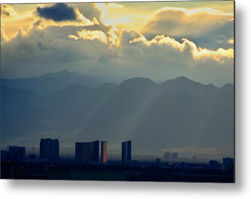 Landscapes Metal Print featuring the photograph Vegas Sunset After The Storm #1 by Douglas Miller