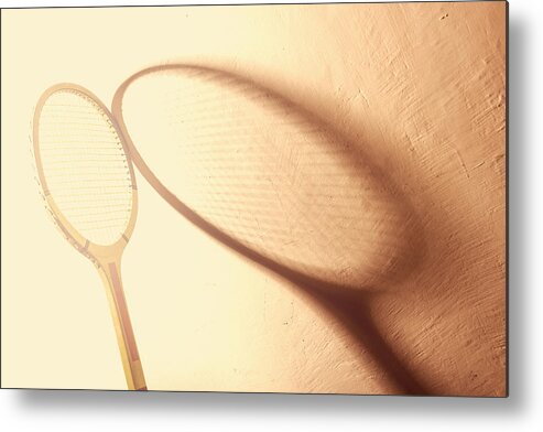 Tennis Metal Print featuring the photograph Vintage tennis racket #1 by Dutourdumonde Photography