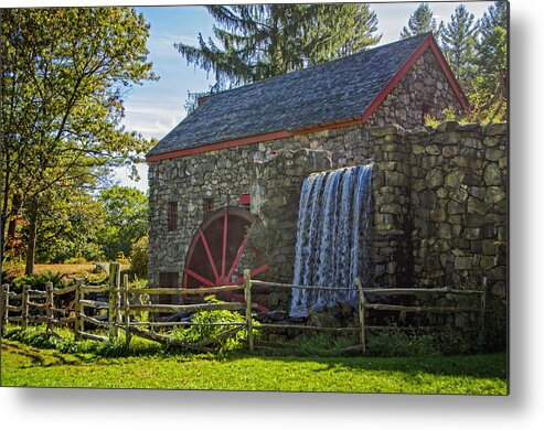 Grist Mill Metal Print featuring the photograph Wayside Inn Grist Mill #1 by Donna Doherty