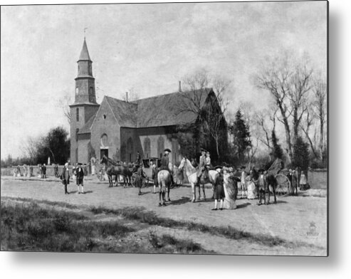 1770 Metal Print featuring the painting Williamsburg Church #1 by Granger