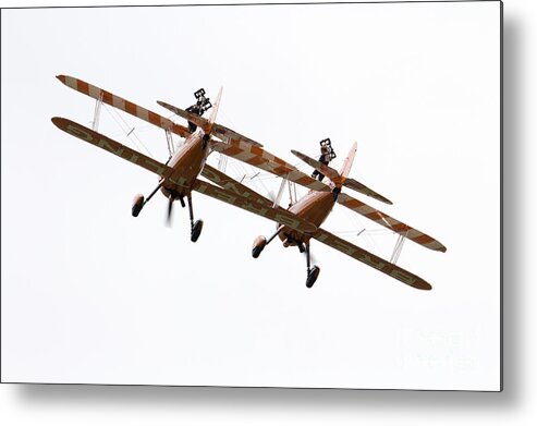 Breitling Metal Print featuring the photograph Wing Walkers #1 by Airpower Art