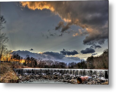 Mill Pond Metal Print featuring the photograph Winter Sky by Gene Bleile Photography 