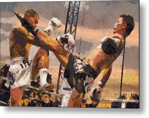 Muay Thai Metal Print featuring the digital art Muay Thai Arts of Fighting #10 by Rames Ratyantarakor