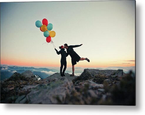 25-29 Years Metal Print featuring the photograph Mountain Balloons #11 by Christopher Kimmel