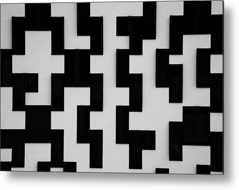 Black Color Metal Print featuring the photograph Study Of Patterns And Lines #11 by Roland Shainidze Photogaphy