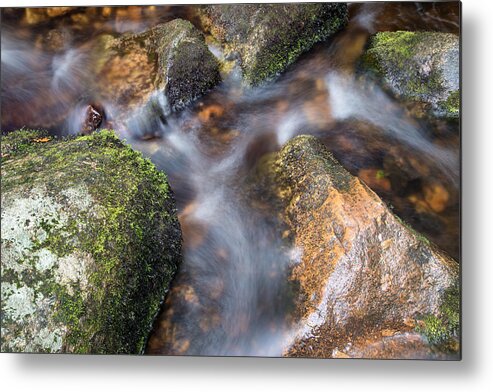 Landscape Metal Print featuring the photograph Landscape of Becky Falls waterfall in Dartmoor National Park Eng #12 by Matthew Gibson