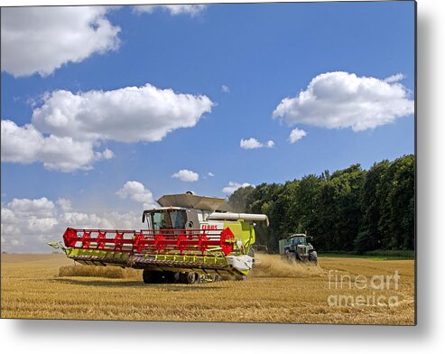 Combine Harvester Metal Print featuring the photograph 130201p023 by Arterra Picture Library