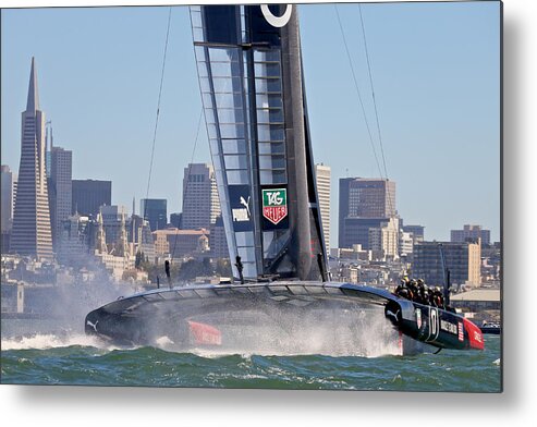 Oracle Metal Print featuring the photograph America's Cup Oracle #15 by Steven Lapkin